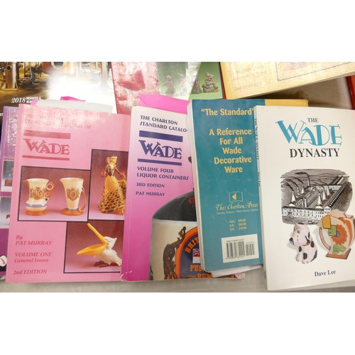 67 - A large collection of Wade reference books including Wade Dynasty, Whimsies, Bullers of Milton, Whis... 