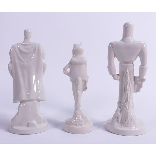 68 - Wade prototype DC Comics figures - Superman, Catwoman & Mr Freeze,  height of tallest 18cm.  These w... 