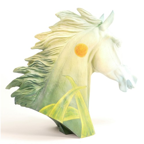 100 - North Light large resin figure of Horses head, height 27.5cm. This was removed from the archives of ... 