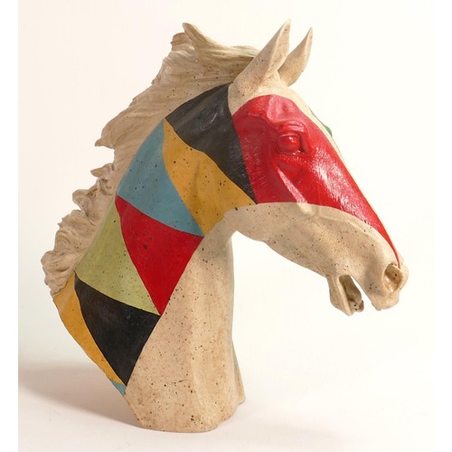 103 - North Light large resin figure of a Horses head, height 27cm.  This was removed from the archives of... 