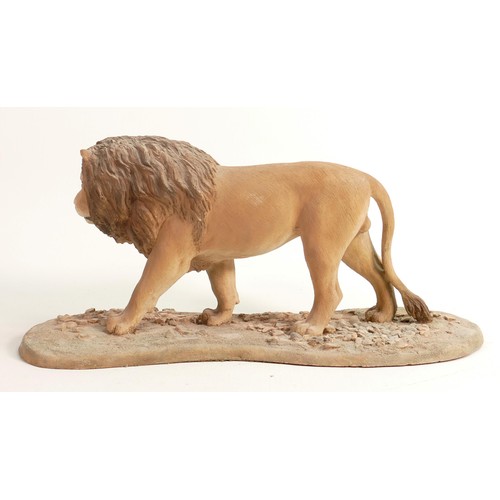 106 - North Light large resin figure of a Lion, length 35cm.  This was removed from the archives of the Wa... 