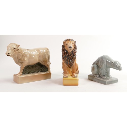 118 - Wade Taurus the Bull, The British Lion & Polar Bear limited edition figures, height of tallest 15.5c... 