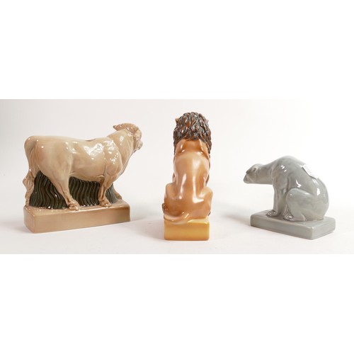 118 - Wade Taurus the Bull, The British Lion & Polar Bear limited edition figures, height of tallest 15.5c... 