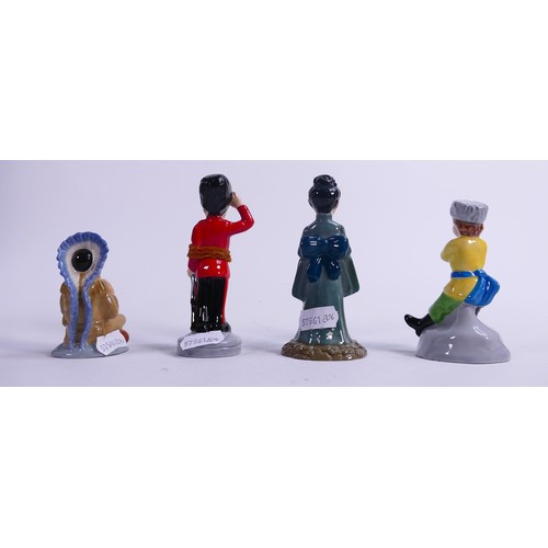 122 - Wade World of Children figures including The Indian Boy, Guardsman Boy, unmarked Geisha & Cossack Bo... 