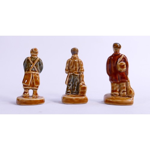 127 - Wade Salt Glazed figures, height of tallest 10cm. These were removed from the archives of the Wade f... 