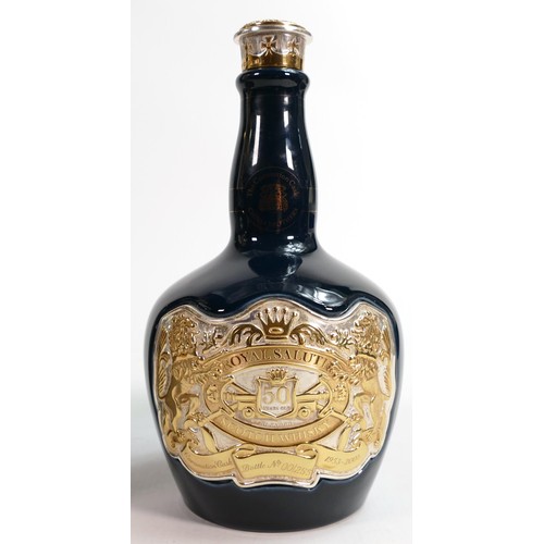 142 - Wade Royal Salute 50 Year Old Scotch Whisky decanter - limited edition 00/255 in Aluminium presentat... 