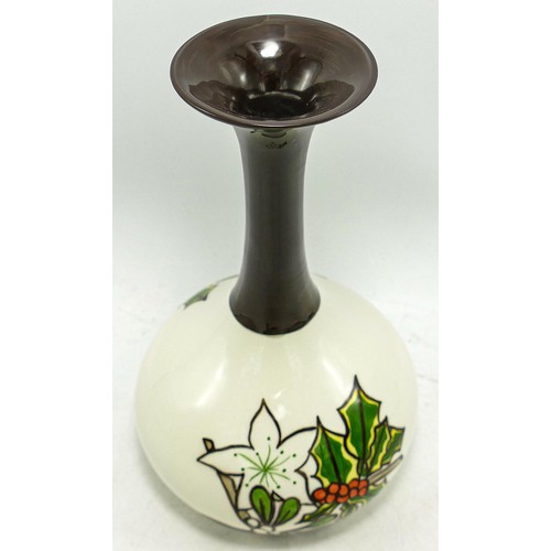 156 - Lorna Bailey Winter vase 19cm high (tube lined) Limited edition 182/250, mark on base jo.