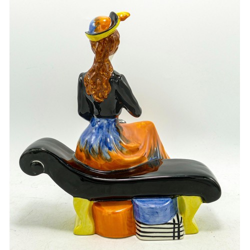 169 - Lorna Bailey Afternoon Tea figure, 18cm high. Mark on base 'SM' limited edition no 1/50, with certif... 