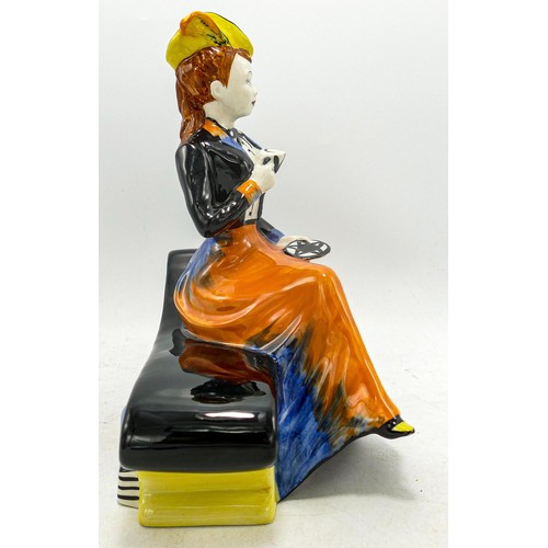 169 - Lorna Bailey Afternoon Tea figure, 18cm high. Mark on base 'SM' limited edition no 1/50, with certif... 