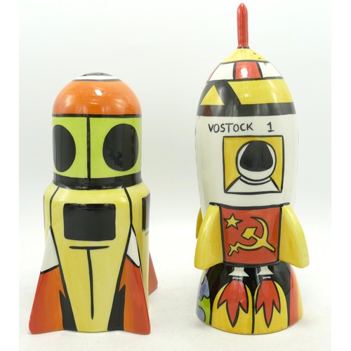 176 - Two Lorna Bailey pieces - 'The Vostock 1' sugar shaker limited edition 53/100, 20.5cm high. Mark on ... 