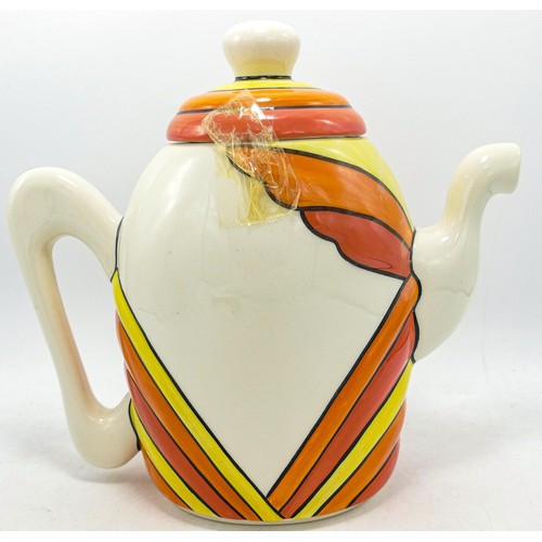 189 - Lorna Bailey 'Art Deco Lady' tea pot 23cm high. Marked on base 