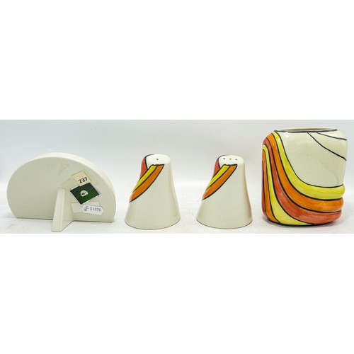 190 - Three Lorna Bailey 'Art Deco Lady' pieces - 'Art Deco Lady' vase 12cm high, an 'Art Deco Lady