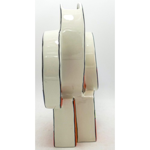 194 - Lorna Bailey Geometric vase, limited edition 21/100 with certificate. 26cm high. mark on bottom 