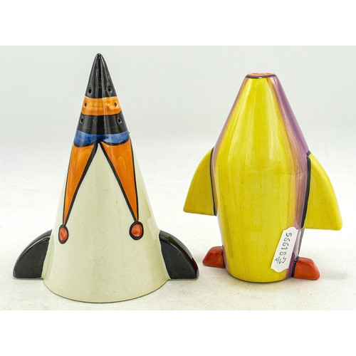 201 - Two Lorna Bailey pieces - 'Aeroplane' sugar sifter 11cm high. Mark on base 