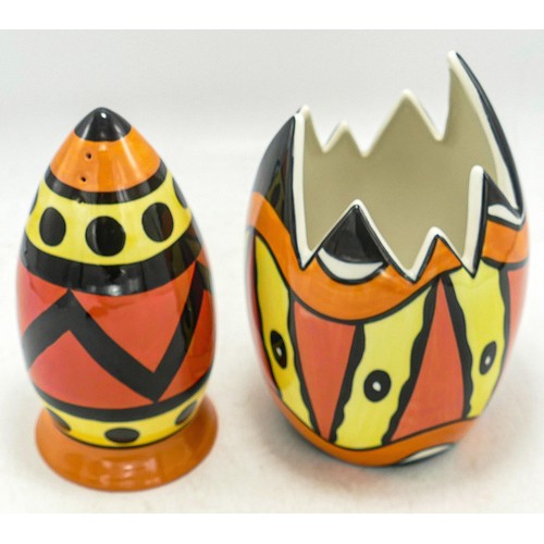 219 - Two Lorna Bailey pieces - Easter Egg sugar sifter, limited edition 84/250, marked on base 