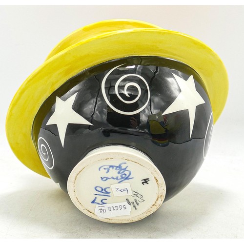 258 - Lorna Bailey Galaxy lidded pot 19cm high, limited edition No. 37/50 with certificate. Mark on base 