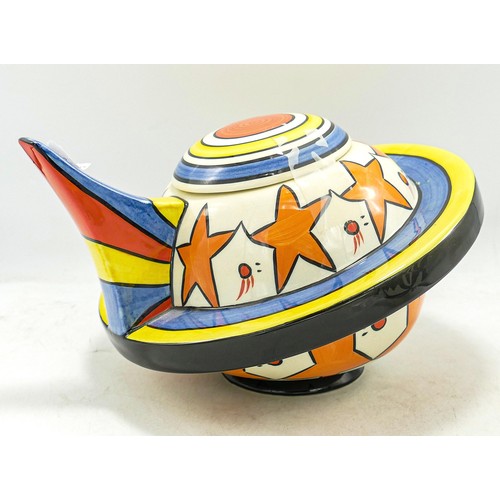 259 - Lorna Bailey Odyssey tea pot, limited edition. 318/350. To commemorate the millennium.