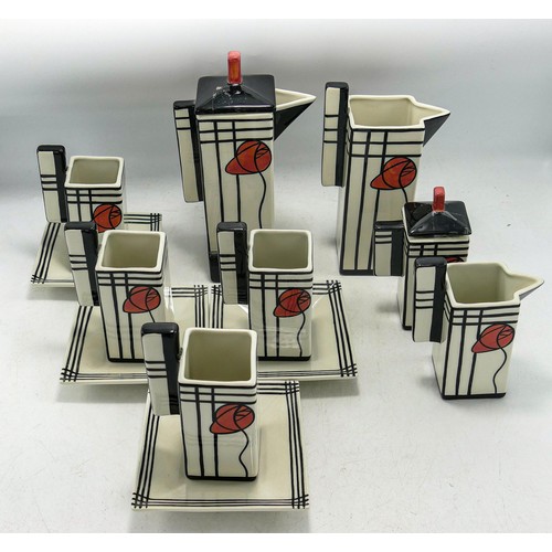 279 - Lorna Bailey larger Art Deco tea set inspired by Mackintosh - limited edition number 27 of 75.