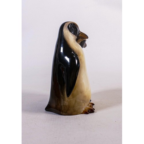 347 - Royal Doulton model of a pair of Penguins HN133,  Height 15.5cm - all over crazing, very tiny chip t... 