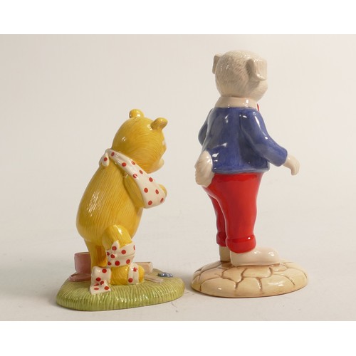 357 - Royal Doulton prototype figures Algy Pug and Winnie the Pooh, Algy unmarked and Pooh has sample by C... 