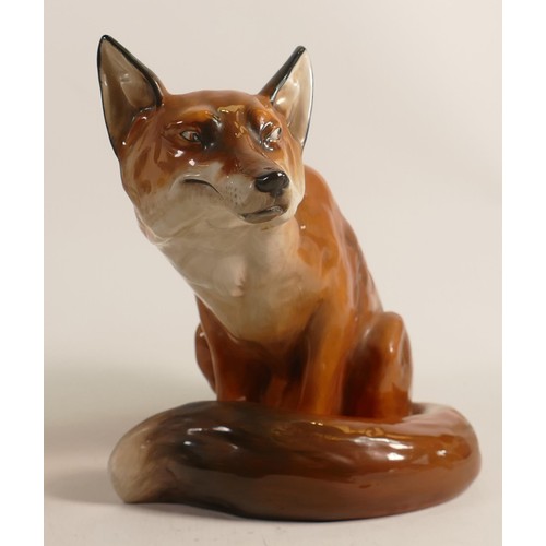 387 - Royal Doulton large prestige seated sly fox HN2635, h.25cm.