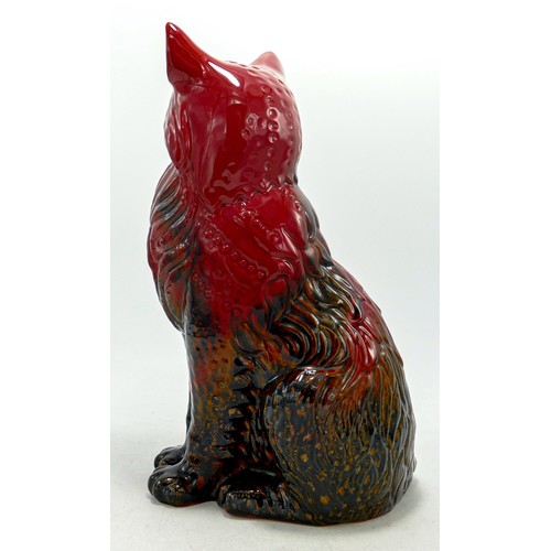 423 - Royal Doulton large Flambe veined cat model 2269