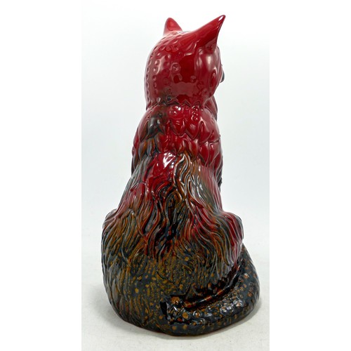 423 - Royal Doulton large Flambe veined cat model 2269