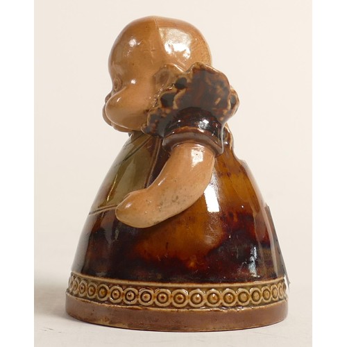 446 - Early 20th century Royal Doulton Lambeth stoneware inkwell modelled as a baby, h.9cm