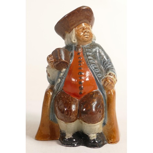 447 - Royal Doulton Lambeth seated toby jug by Harry Simeon, h.11.5cm.