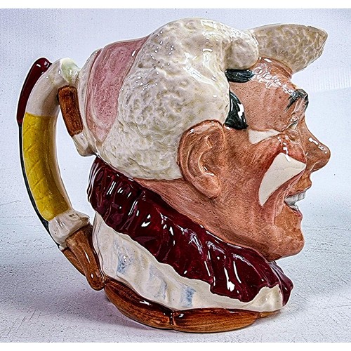 473 - Royal Doulton large character jug the White haired Clown D6322