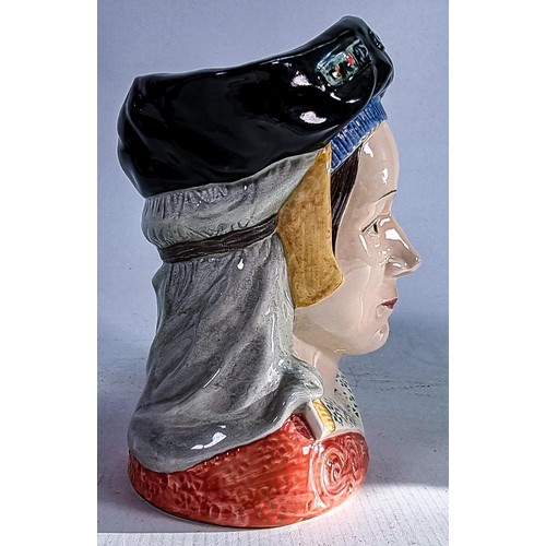 476 - Royal Doulton large character jug Anne of Cleves D6653, ears up version.