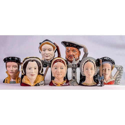 478 - A collection of Royal Doulton large character jugs to include Henry VIII D6642, Catherine of Aragon ... 