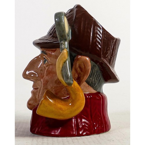 501 - Royal Doulton small character jug Sherlock Holmes, painted in a different red colourway, not for res... 