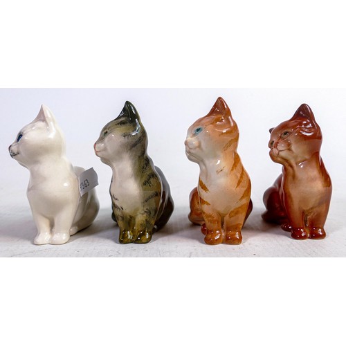 550 - Beswick 1436 kittens in various colours including ginger stripe, grey stripe, dark ginger & white. (... 