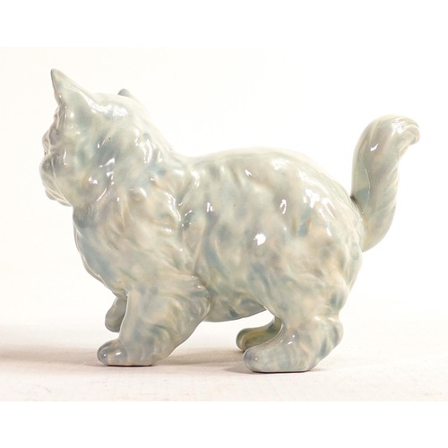 552 - Beswick Persian kitten standing with front paw up in blue colourway.