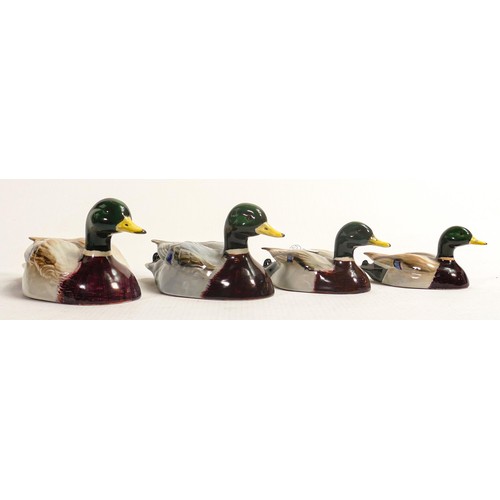 563 - A graduated set of Beswick Mallard ducks approved by Peter Scott, comprising 1518-1, 2, 3 and 4. (4)