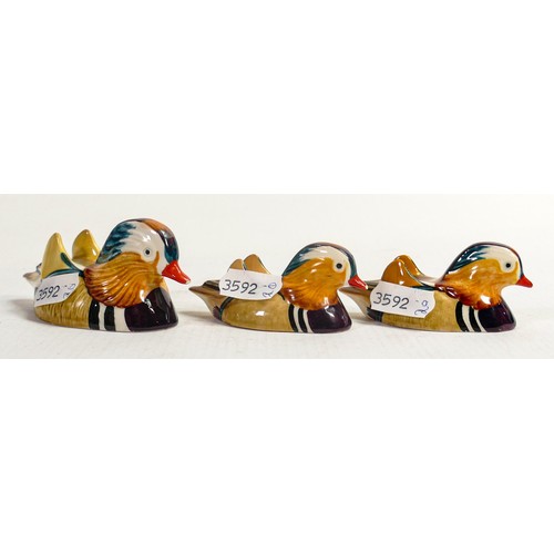 570 - Beswick Mandarin ducks approved by Peter Scott, comprising 1519-2 and 2 x 1519-3. (2)