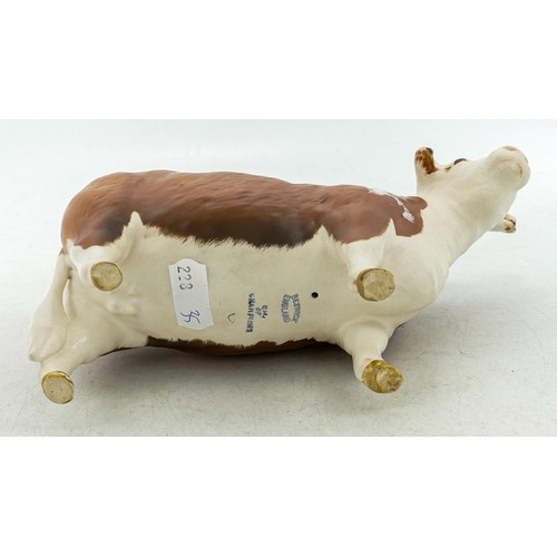 582 - Beswick matt Hereford cow 1360