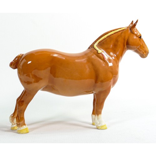 653 - Beswick Suffolk Punch horse in chestnut gloss 1359, Ch Hasse Dainty.