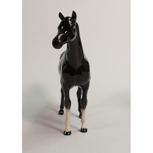 675 - Beswick Black Arab horse 1265 (a/f - two legs restored).