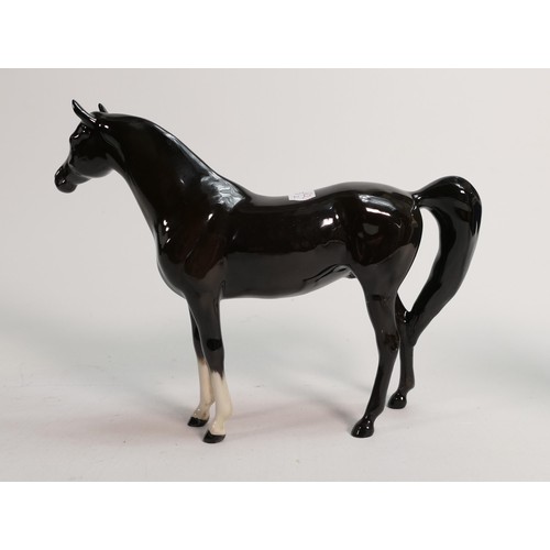 675 - Beswick Black Arab horse 1265 (a/f - two legs restored).