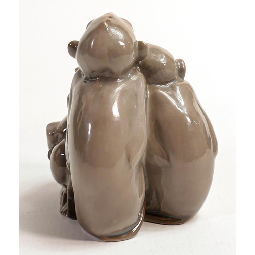 711 - Bing and Grondahl B&G 1581 Monkey family, height 12cm