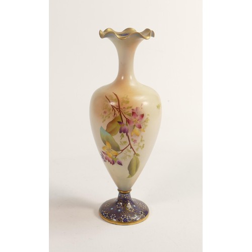 807 - Carlton Blush ware vase with floral decoration, by Wiltshaw & Robinson, c1900, height 23cm, very tin... 