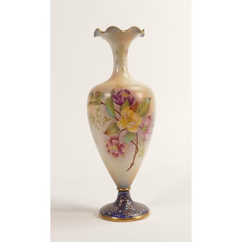 807 - Carlton Blush ware vase with floral decoration, by Wiltshaw & Robinson, c1900, height 23cm, very tin... 