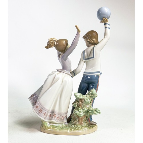 835 - Lladro figure group of Children Playing with Ball, height 28cm