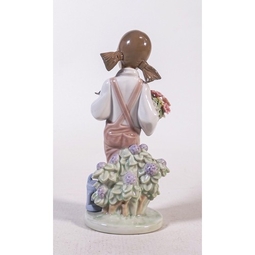 841 - Lladro figure 5217 Girl with Bird, height 18.5cm