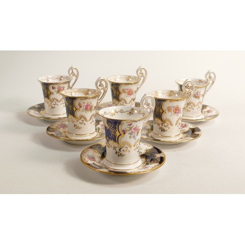 862 - Early 20th century set of Coalport batwing chocolate cups and saucers. (12)