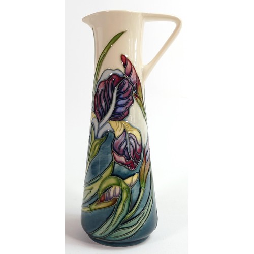 904 - Moorcroft Iris pattern jug, designed by Rachael Bishop, c.1996 for the Moorcroft Collectors Club, nu... 