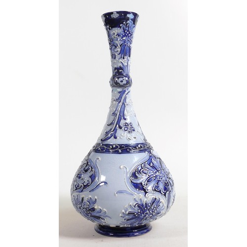 918 - Wiiliam Moorcroft MacIntyre & Co. Florian vase. Height 28cm, restoration from top rim to middle of n... 