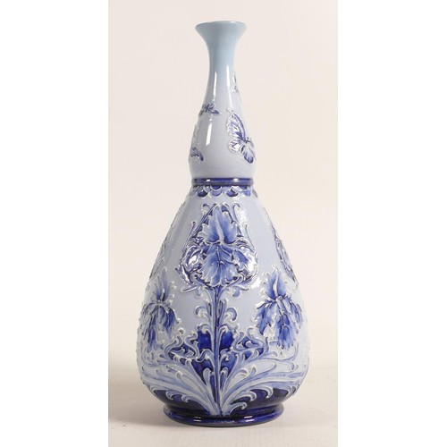 919 - William Moorcroft MacIntyre & Co. Florian ware vase. Height 25cm, top rim restored up to 4cm down.